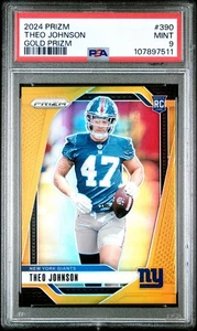 /10 PSA 9 Theo Johnson 2024 Prizm Gold Rookie #390 RC Giants - Picture 1 of 2