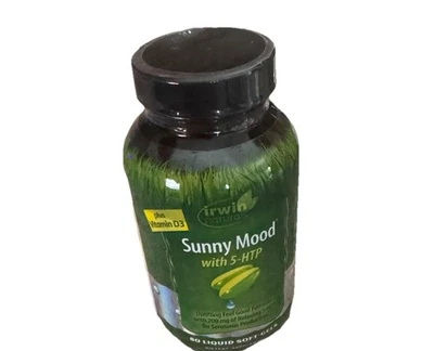 Irwin Naturals Sunny Mood con 5-HTP - 80 cápsulas blandas líquidas - Apoya las emociones Foto 1 de 4