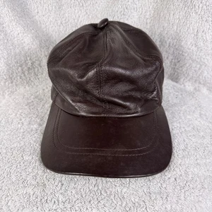Vintage DOBBS Lambskin Leather Brown Baseball Hat Cap Adjustable Made in USA - Picture 1 of 10