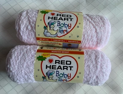 Hilo RED HEART Baby Teri - Lote de 2 - Color Rosa - 3 OZ cada uno Foto 1 de 4