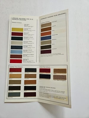 JAGUAR DAIMLER COLOUR GUIDE SALES BROCHURE 1970'S - Image 1 of 4