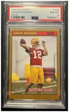 2005 BAZOOKA GOLD AARON RODGERS ROOKIE RC #190 PSA 8 NM-MT