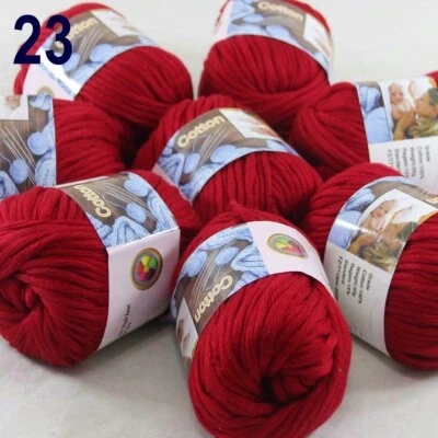 Sale New 8Skeinsx50gr Soft 100% Cotton Chunky Super Bulky Hand Knitting Yarn 23 - Image 1 of 4