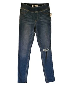 New Old Navy Blue Rockstar Super Skinny Jeggings Mid Rise Women 4 Comfort Waist - Picture 1 of 6