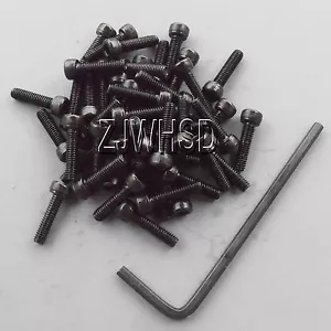 50pcs M2.5 x 10 Allen Hex Socket Cap Head Screw Ultra Hard Alloy Steel Bolt +Key - Picture 1 of 2