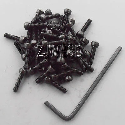 50pcs M2.5 x 10 Allen Hex Socket Cap Head Screw Ultra Hard Alloy Steel Bolt +Key - Image 1 of 2