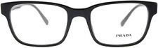 New Prada PR06RV Eyeglasses-1AB/1O1 Black 55-18-145