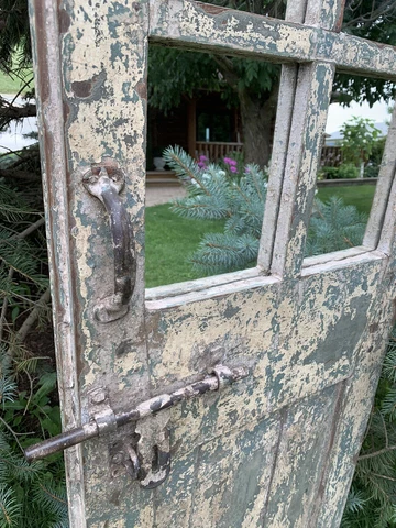 Antique Vintage Wood Door Wall Mirror Decor Cover