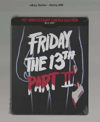 FRIDAY THE 13th PART II 2 - UK EXCLUSIVE BLU RAY STEELBOOK - NEW & SEALED - Image 1 of 4