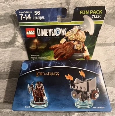 LEGO 71220 Dimensions Gimli Fun Pack Señor de los Anillos Hacha y Carro Sellado Foto 1 de 4
