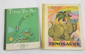 Vtg School Reading Books Things You See MacMillan 1965 Dinosaurs 1971 Mifflin - Picture 1 of 8