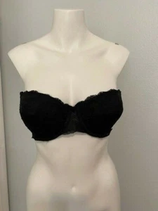 Black lace underwire strapless bra - Picture 1 of 2