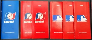 Guías de información de medios de béisbol de las Grandes Ligas MLB 1984, 1985, 1988 - Imagen 1 de 8