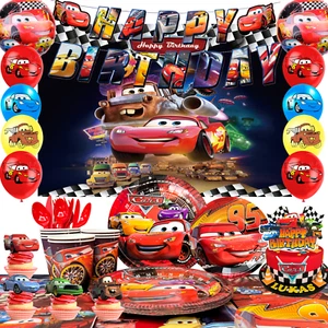 Autos Geburtstag Dekorationen Lightning Mcqueen Party Geschirrset Teller Ballon - Bild 1 von 10