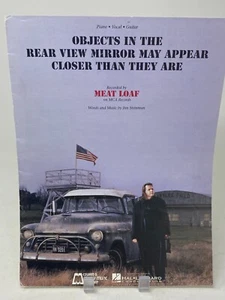 Objects in the Rear View Mirror Sheet Music by Meat Loaf Piano Vocal Guitar - Picture 1 of 3
