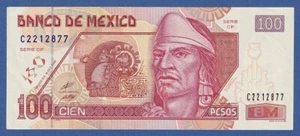 MEJICO / MEXICO -- 100 PESOS ( 18.10.2000 ) -- aXF -- SERIE CP/C -- PICK 118a . - Picture 1 of 2
