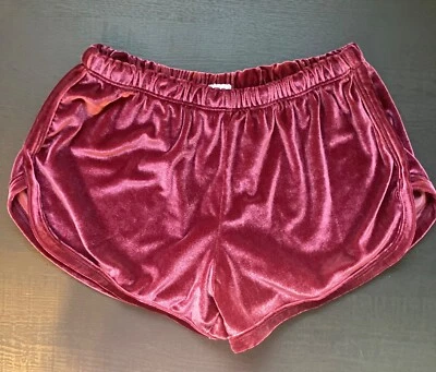 John Galt Brandy Melville Velvet Velour Loungewear Shorts OS - Image 1 of 4
