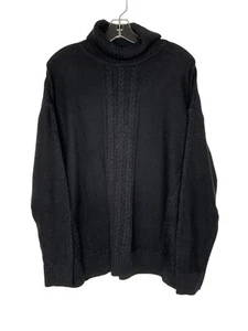 Isaac Mizrahi Live! Suéter Cuello Alto Medio Negro Punta de Cable A551050 Nuevo - Imagen 1 de 8