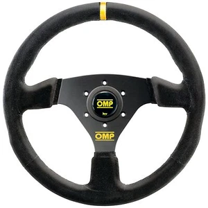 OMP Targa 3 Spoke Motorsport Steering Wheel - 330mm Dia / Flat Dish / Suede - Afbeelding 1 van 1
