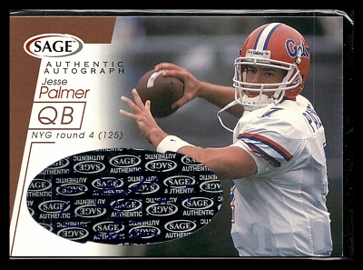 2001 SAGE AUTOGRAPHS BRONZE #A34 JESSE PALMER #ED /650 NEW YORK GIANTS - Image 1 of 3