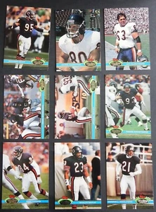Set 20 carte squadra Topps Stadium Club Chicago Bears 1991 con Mike Singletary - Foto 1 di 3