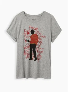 Camisa Torrid Freddy Krueger Pesadilla en Elm Street Horror Gris Nueva con Etiquetas Nueva 1X - Imagen 1 de 8