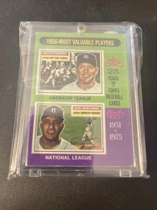 Topps Mini 1975 - 1956 MVP Mickey Mantle Don Newcombe #194 - Imagen 1 de 5