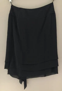 MAX MARA 100% Silk SKIRT Italy Off Center Back Detail RIZIK BROS. - Picture 1 of 10