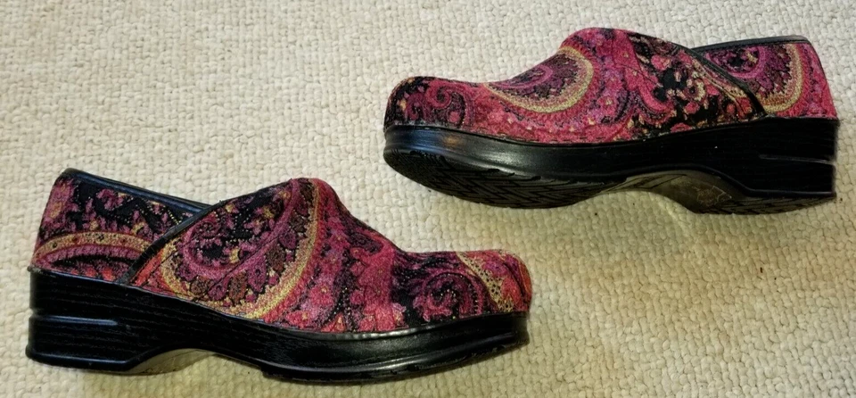 Zapatos de mujer-BJORDNDAL-tapiz rosa paisley "Ally" zuecos-8,5-9 Foto 1 de 4