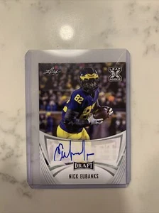 2021 Leaf Draft Nick Eubanks XRC Rookie RC Auto Dallas Cowboys Michigain - Picture 1 of 3
