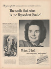 1948 Pepsodent Tooth Paste Marjorie Groat Winning Smile Turns Career Print Ad