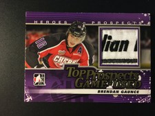 2012-13 ITG In The Game Heroes and Prospects Brendan Gaunce Patch Gold /10