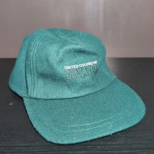Vintage 90s UNITED COLORS of BENETTON Wool Cap style green Hat casual unisex - Bild 1 von 9