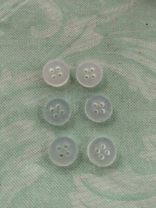 1BX25 9 WHITE 7/16 inch 4 HOLE CLASSIC BLOUSE SHIRT BUTTONS - Picture 1 of 3