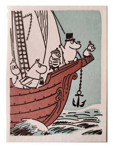 Moomin Greeting Card Letterpressed Sailing - Picture 1 of 1