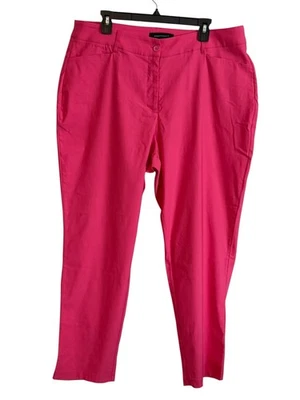 Pantalones Ashley Stewart Para Mujer 18 Rosa Elastizados Tobillo Calce Ajustado Vestido Trabajo Oficina Foto 1 de 4
