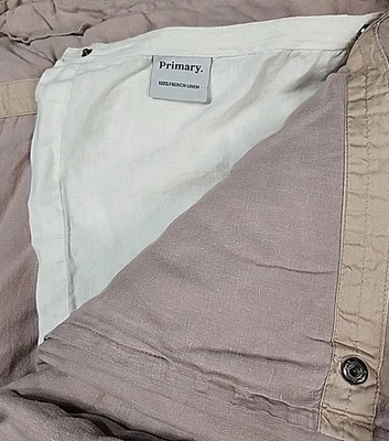 Primary. 100 % French Linen Duvet Cover With Snap On Sheet. White And  Rose,... - Image 1 of 4