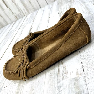 Minnetonka Women’s Leather Brown Moccasin Shoes 69916 Size 9.5. OSR - Picture 1 of 13