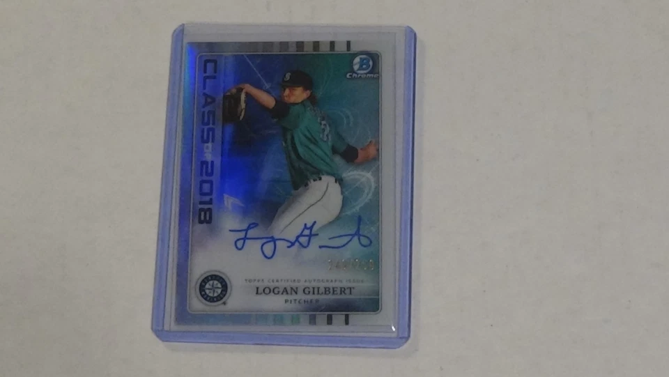 2018 BOWMAN CHROME CLASS 2018 REFRACTOR AUTO LOGAN GILBERT SER #D ( 249 OF 250 ) - Image 1 of 4