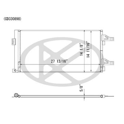 Koyorad CD330898 A/C Condenser For Select 14-20 Ram Models - Image 1 of 4