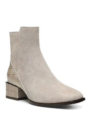 Botines de cuero con tacón de cocodrilo gris 9,5 DONALD PLINER para mujer Foto 1 de 2