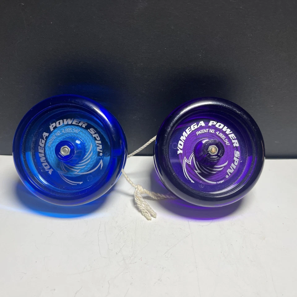Yo-yo vintage YOMEGA (Power Spin) azul y púrpura. 4895547 Foto 1 de 4