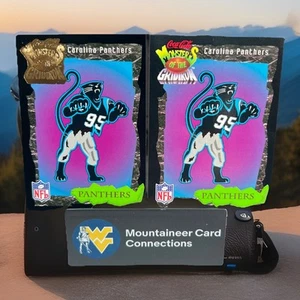 RARE Carolina Panthers GOLD RC 1994 Coke Monsters of the Gridiron #4 & Base - Picture 1 of 6