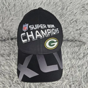 Reebok Onield Trophy Collection Greenbay Super Bowl XLV Champions OSFM Black Cap - Bild 1 von 7