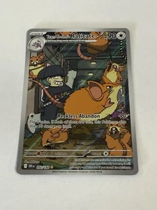 Pokémon Team Rockets Raticate Illustration Sv10: Destined Rivals 202/182 - Picture 1 of 2
