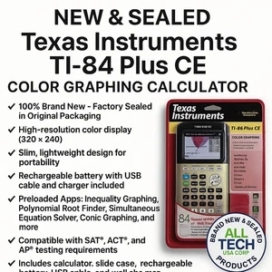 Texas Instruments TI-84 Plus CE Farbgrafik Taschenrechner GOLD - NEU & VERSIEGELT - Bild 1 von 3