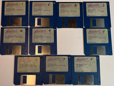 Juego de discos de biblioteca de fábrica EMU Emax; 10 discos; ZD700-ZD710, sin ZD706 y otros 9 discos Foto 1 de 2
