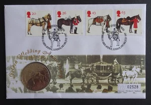 QEII Golden Wedding Anniversary Coin PNC Cover 1977 - Picture 1 of 4