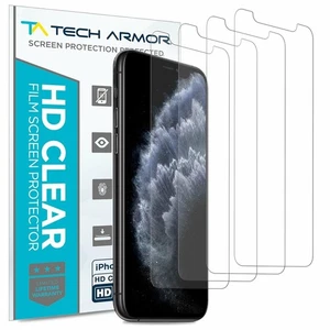 Tech Armor HD Clear Plastic Film Screen Protector iPhone 11 Pro Max [4 - Pack] - Picture 1 of 7