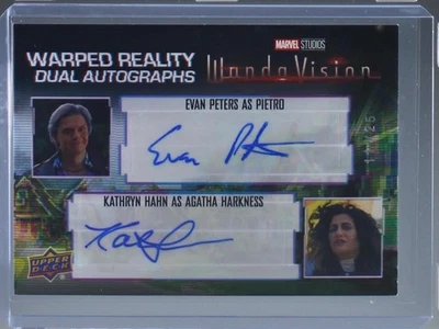 Upper Deck WandaVision 2022 Kathryn Hahn & Evan Peter’s Dual Auto/25 Marvel Foto 1 de 2